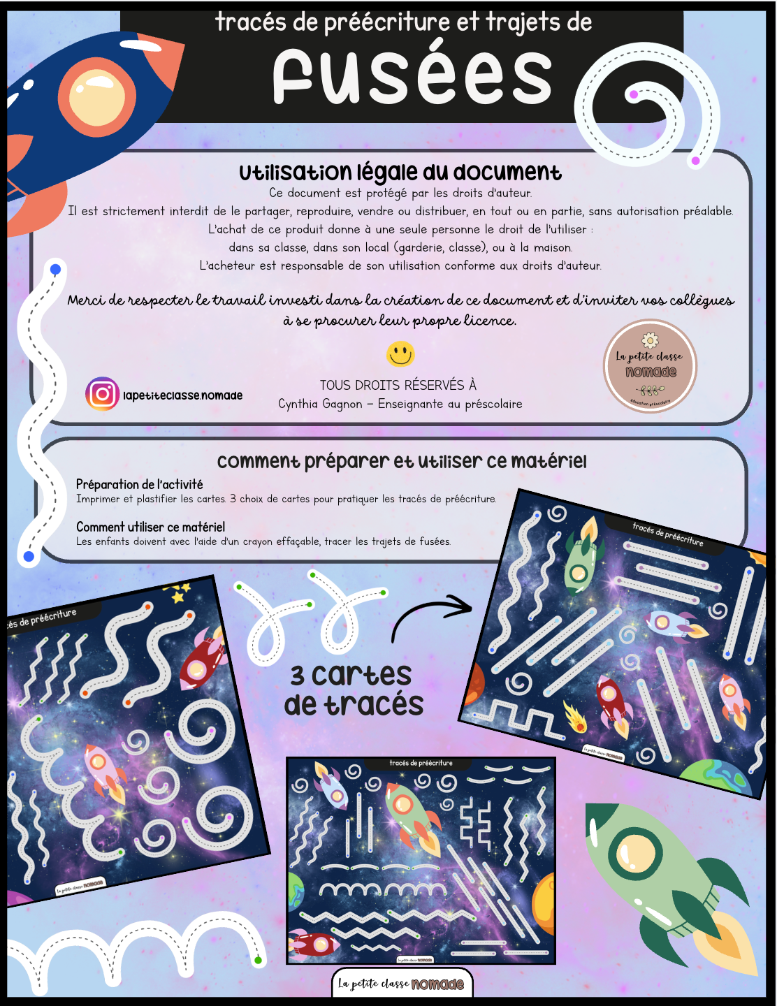 Tracés de préécriture et trajets de fusées