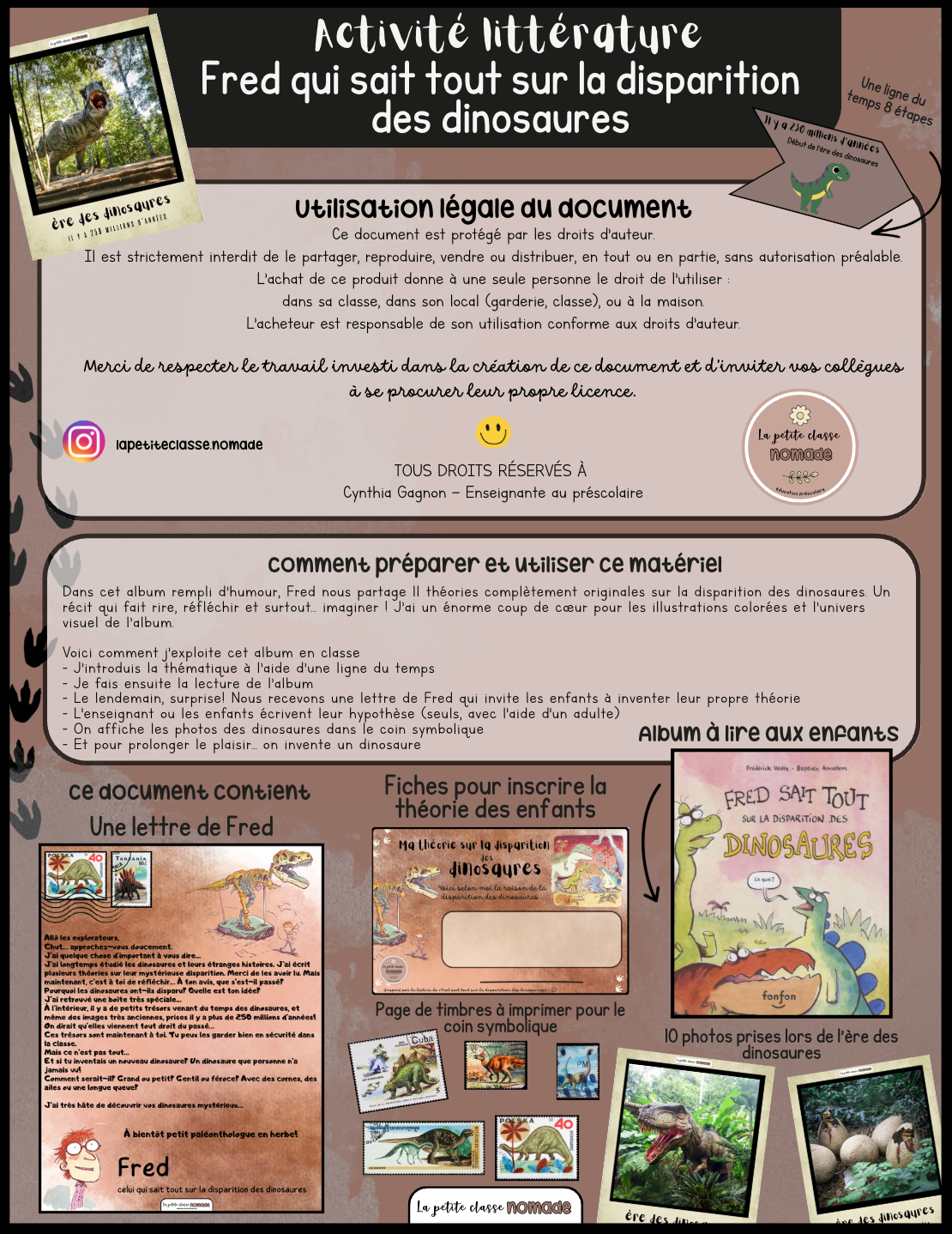 Activité littérature : Fred qui sait tout sur la disparition des dinosaures