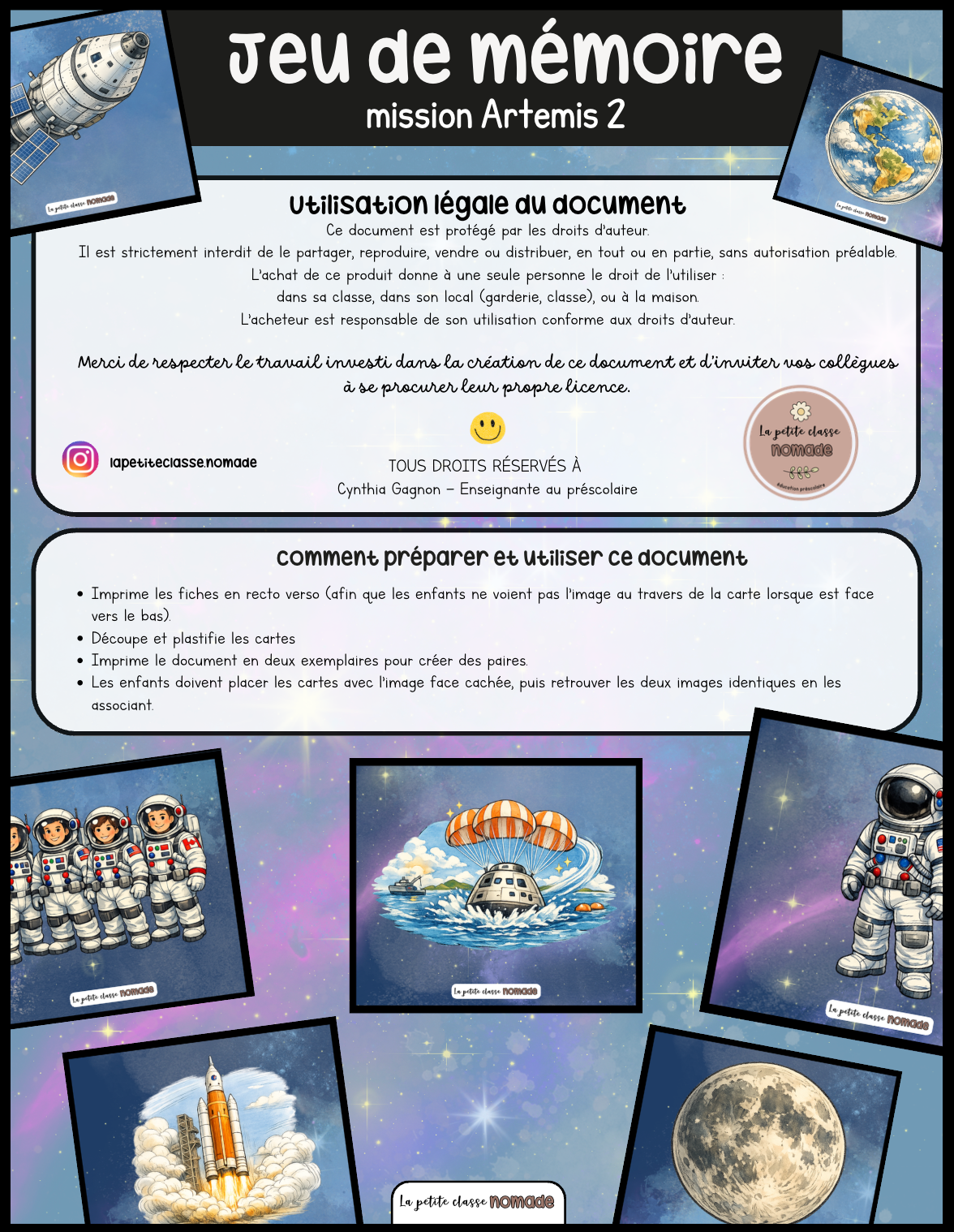 Ensemble 6 activités - Mission Artemis 2