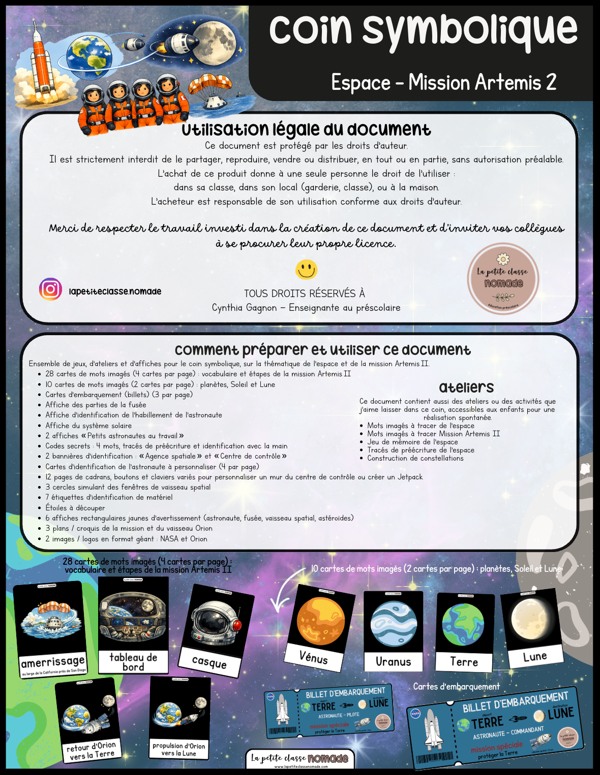 Coin symbolique - Espace et mission Artemis II