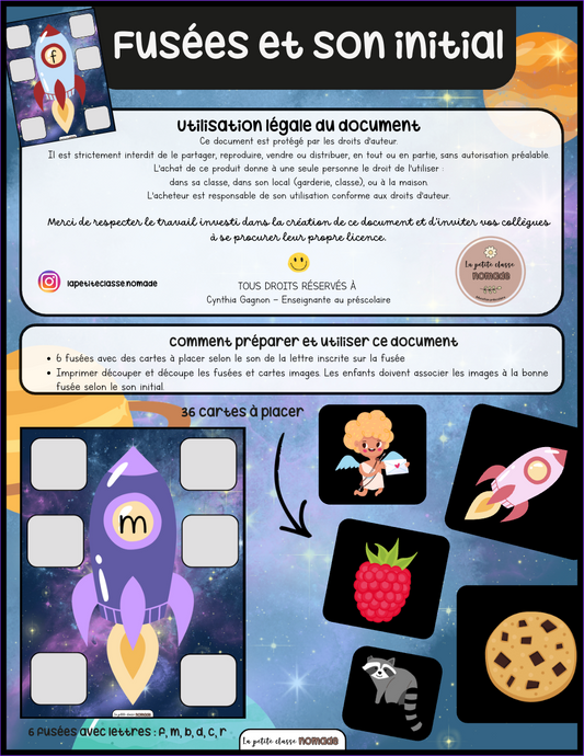 Fusées et son initial - Espace