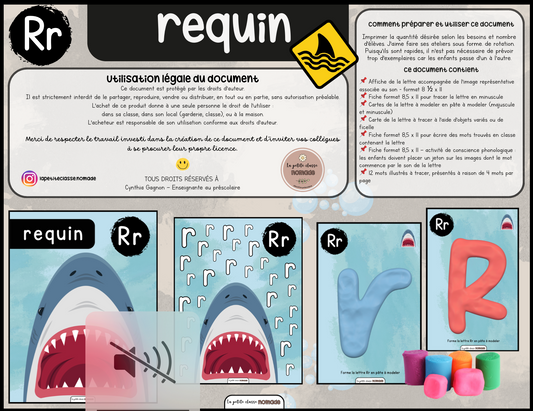 Lettre Rr - Requin