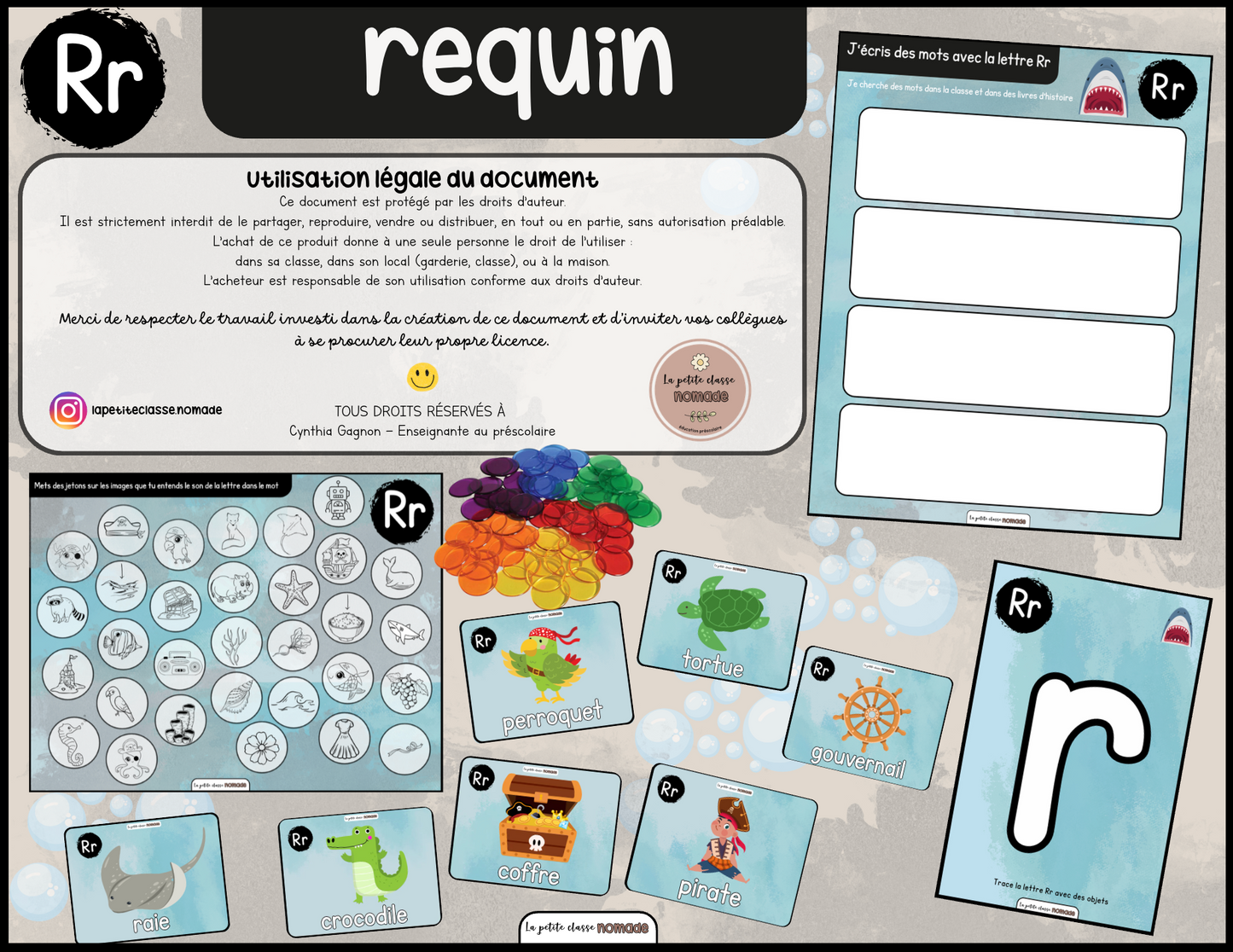Lettre Rr - Requin