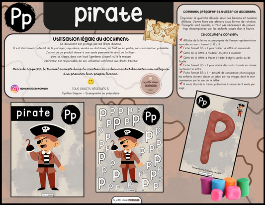 Lettre Pp - Pirate