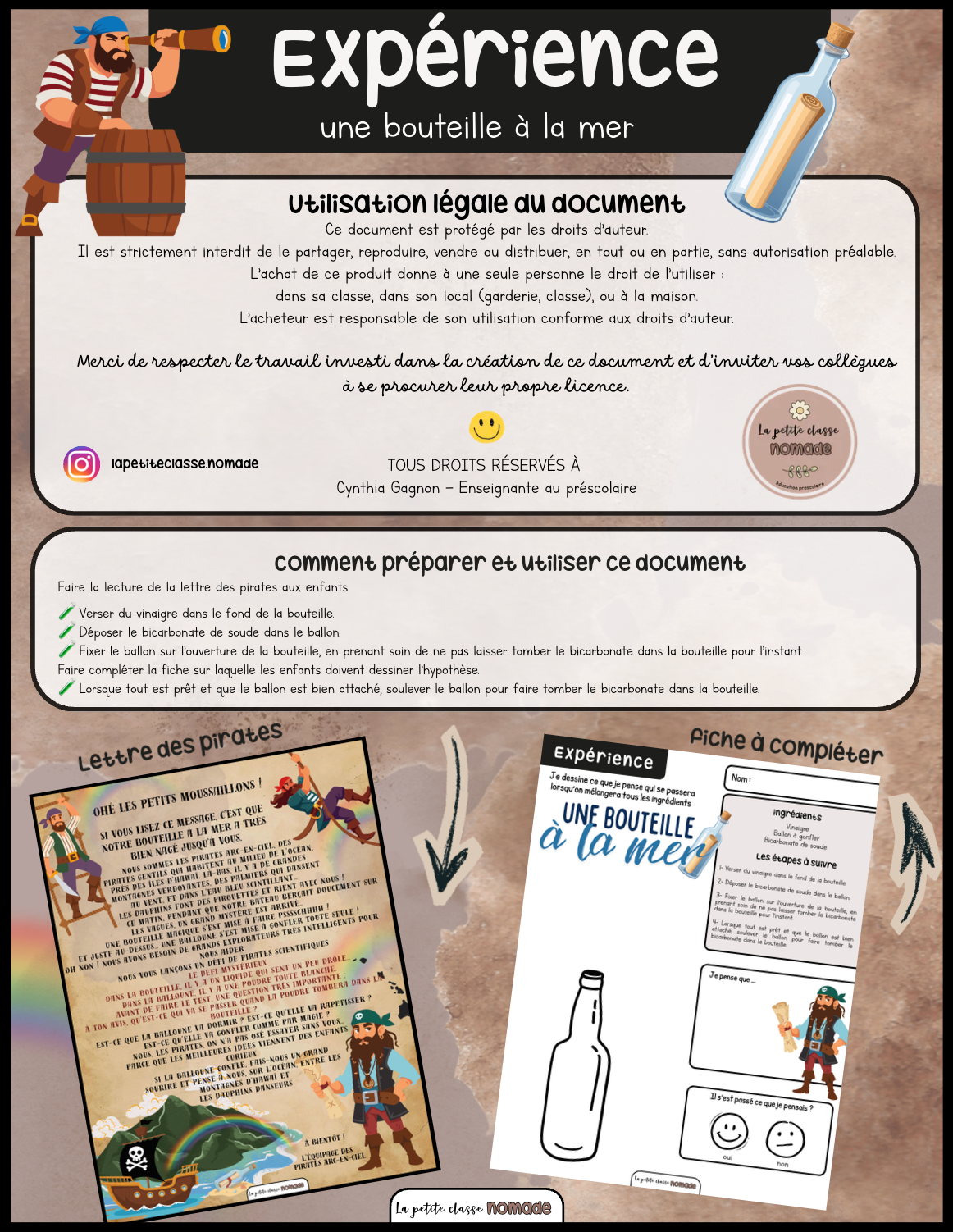 Expérience - Une bouteille à la mer - Pirates
