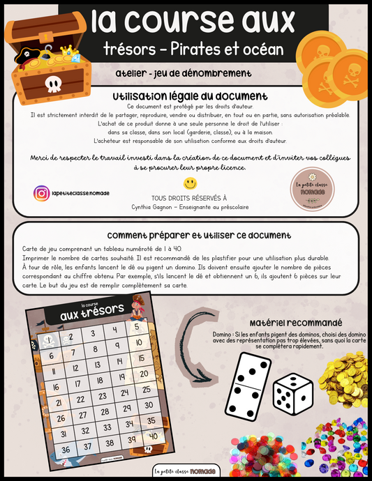 Course aux trésors - Pirates
