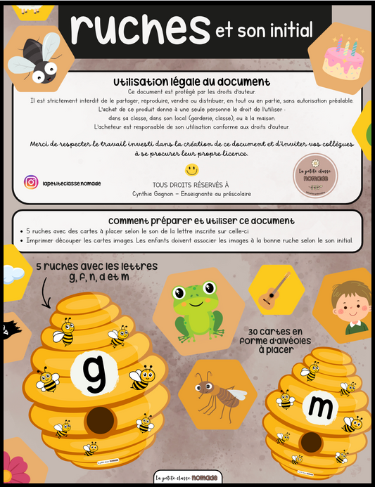 Ruches et son initial - Insectes