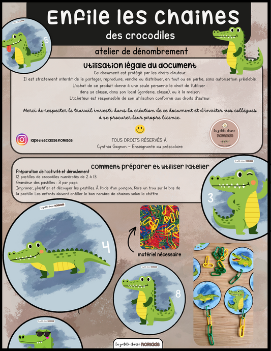 Enfile les chaines des crocodiles - Pirates et océan