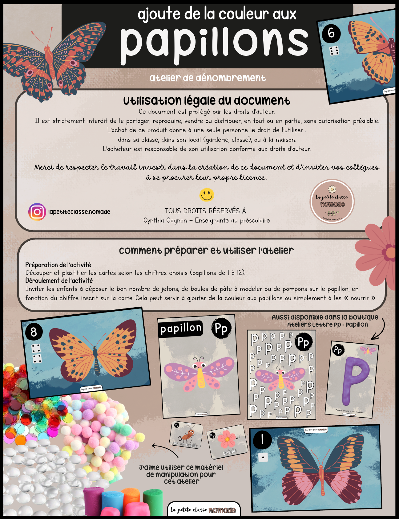Ensemble spécial papillons