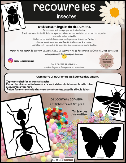 Recouvre les insectes - Insectes