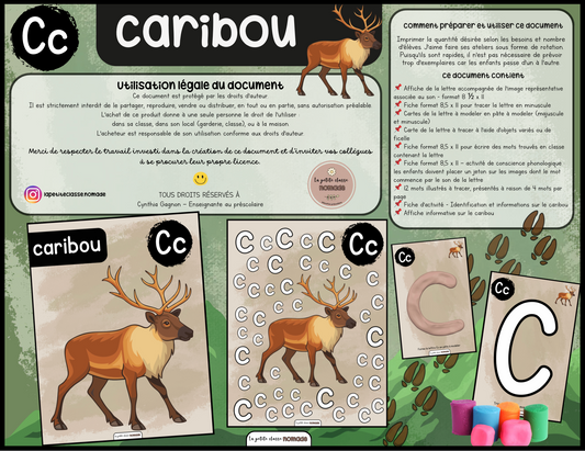 Lettre Cc - Caribou