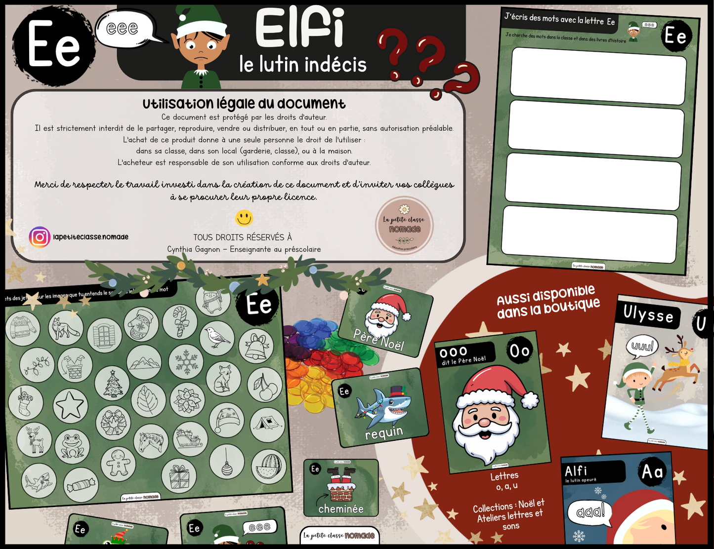 Lettre Ee - Elfi le lutin indécis