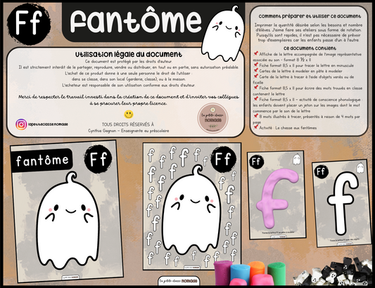 Lettre Ff - Fantôme