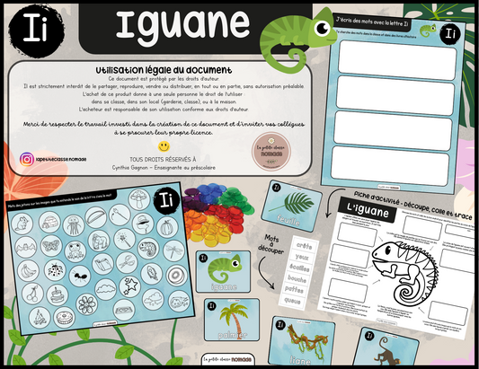 Lettre Ii - Iguane