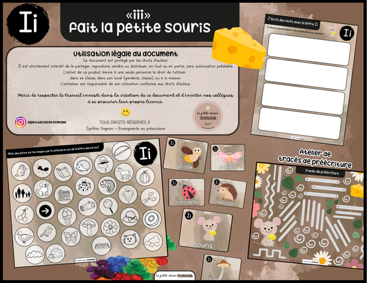 Lettre Ii - Fait la petite souris