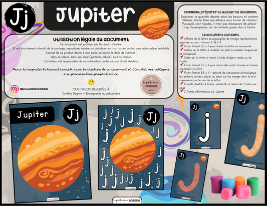 Lettre Jj - Jupiter