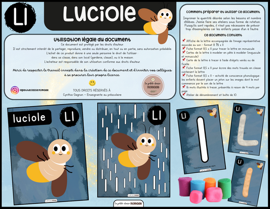 Lettre Ll - Luciole