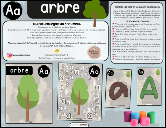 Lettre Aa - Arbre