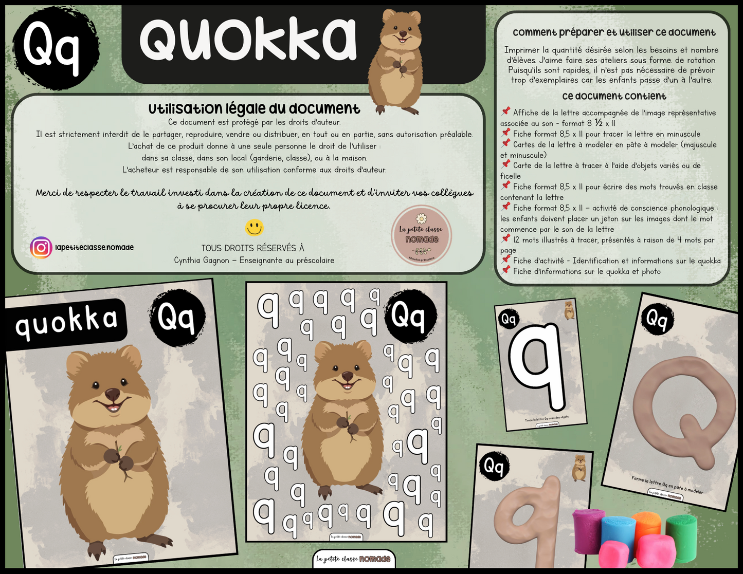 Lettre Qq - Quokka