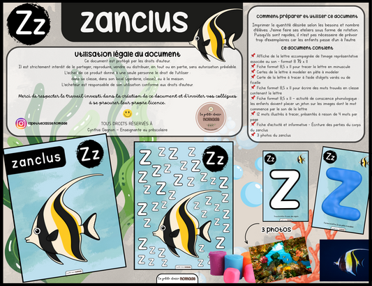 Lettre Zz - Zanclus
