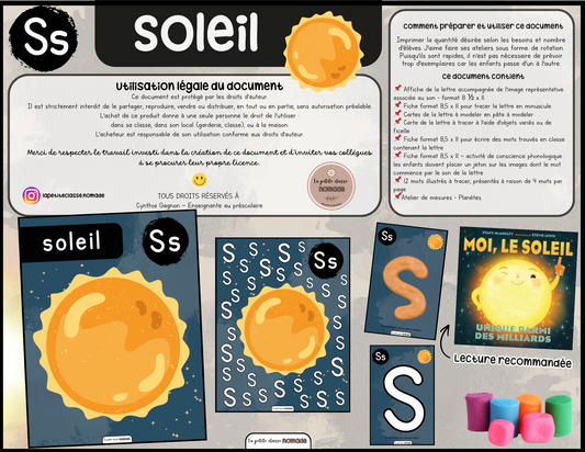 Lettre Ss - Soleil