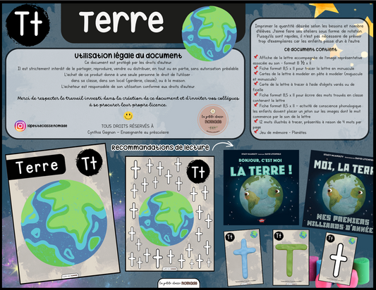 Lettre Tt - Terre
