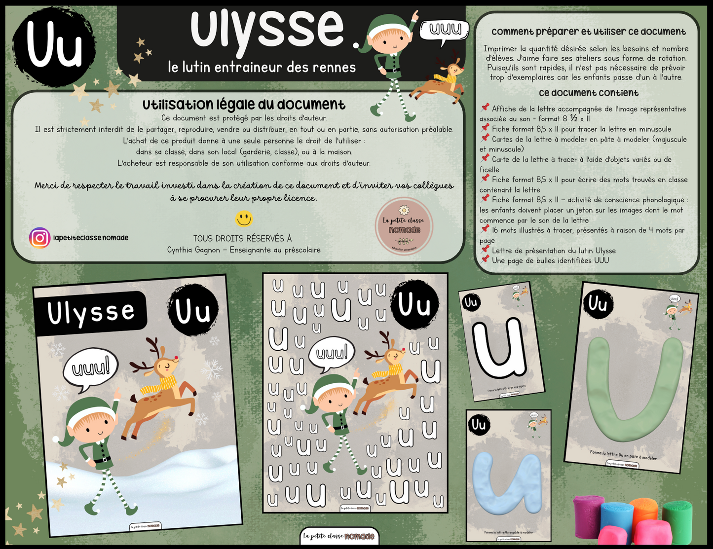 Lettre Uu - Ulysse le lutin