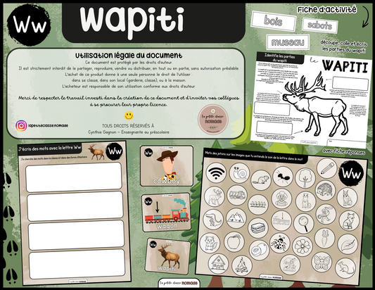 Lettre Ww - Wapiti