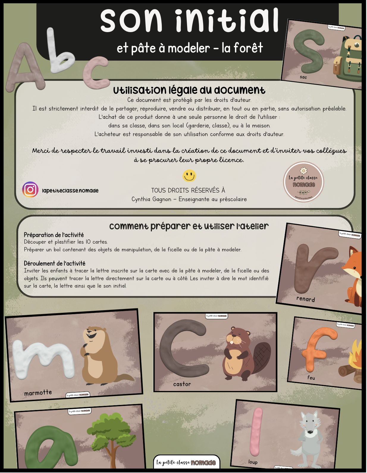 Son initial et pâte à modeler - La forêt