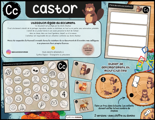 Lettre Cc - Castor