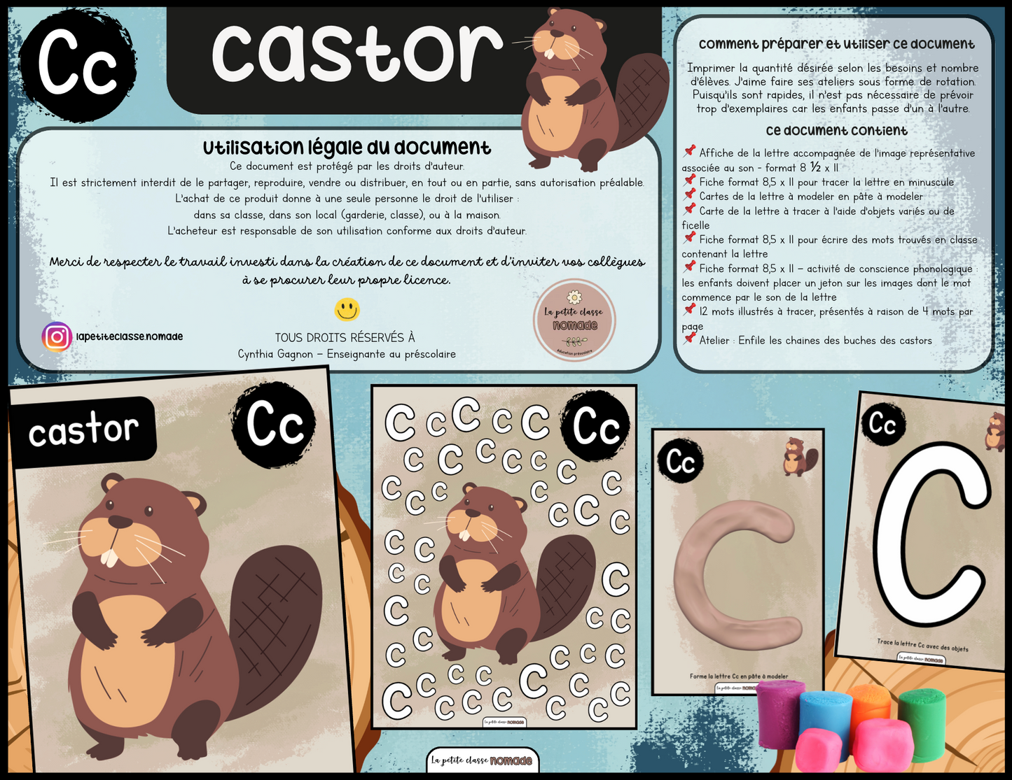 Lettre Cc - Castor