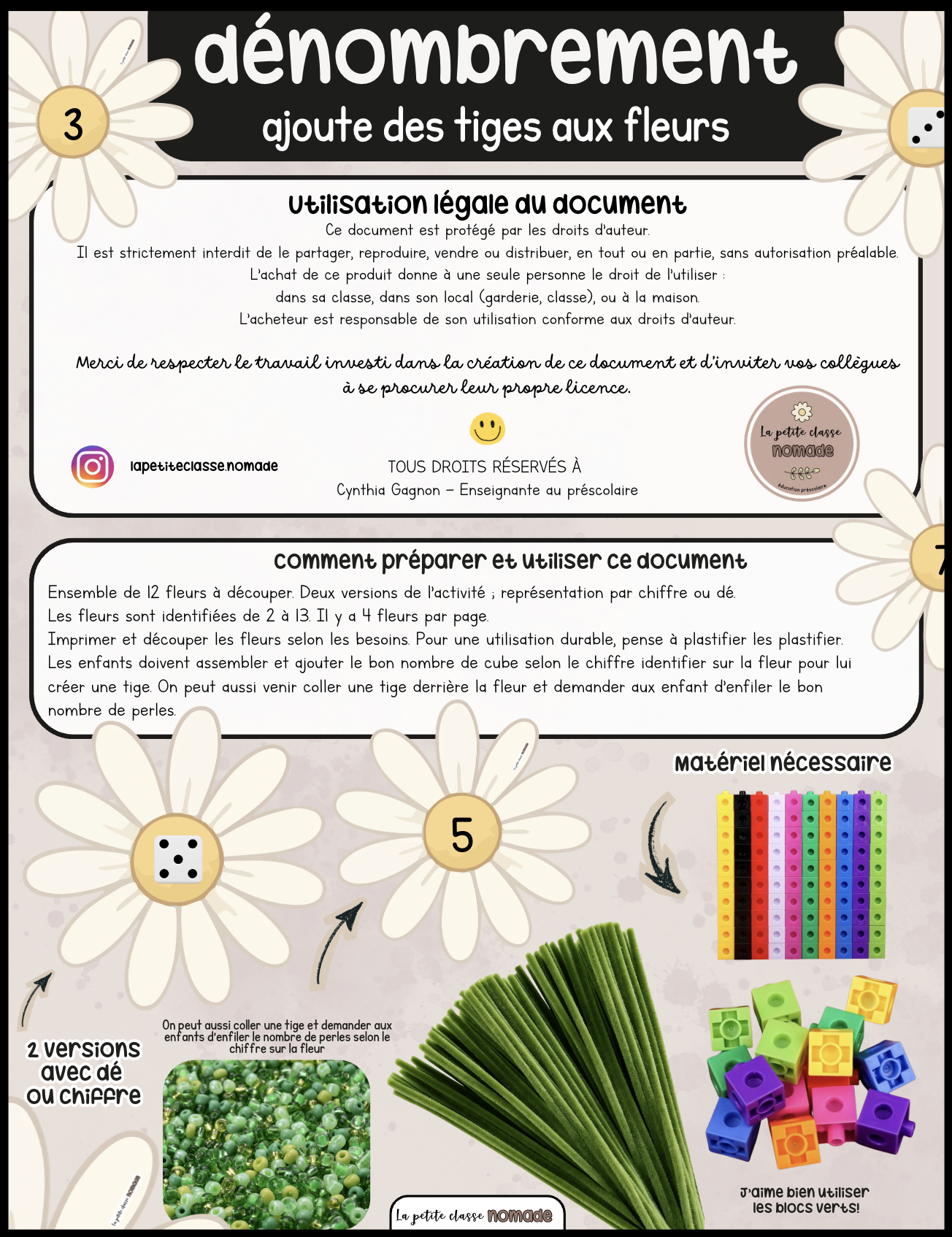 Ajoute des tiges aux marguerites