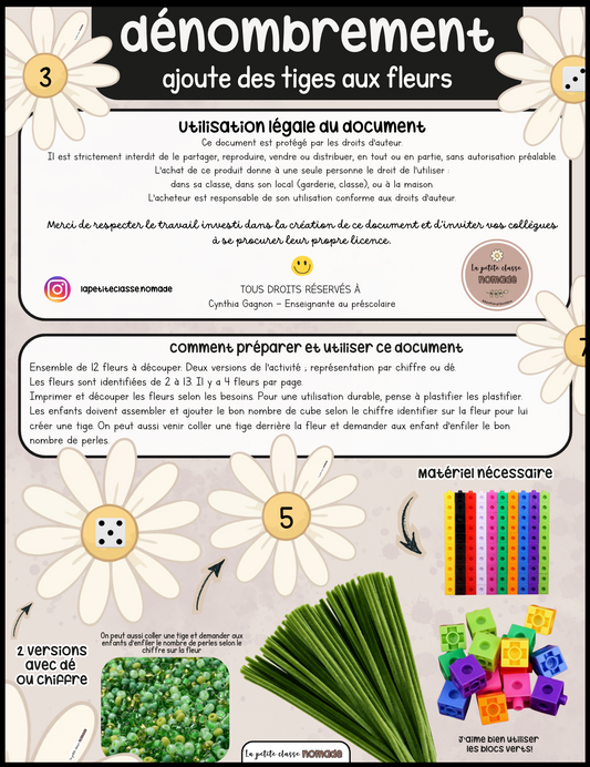 Ajoute des tiges aux marguerites