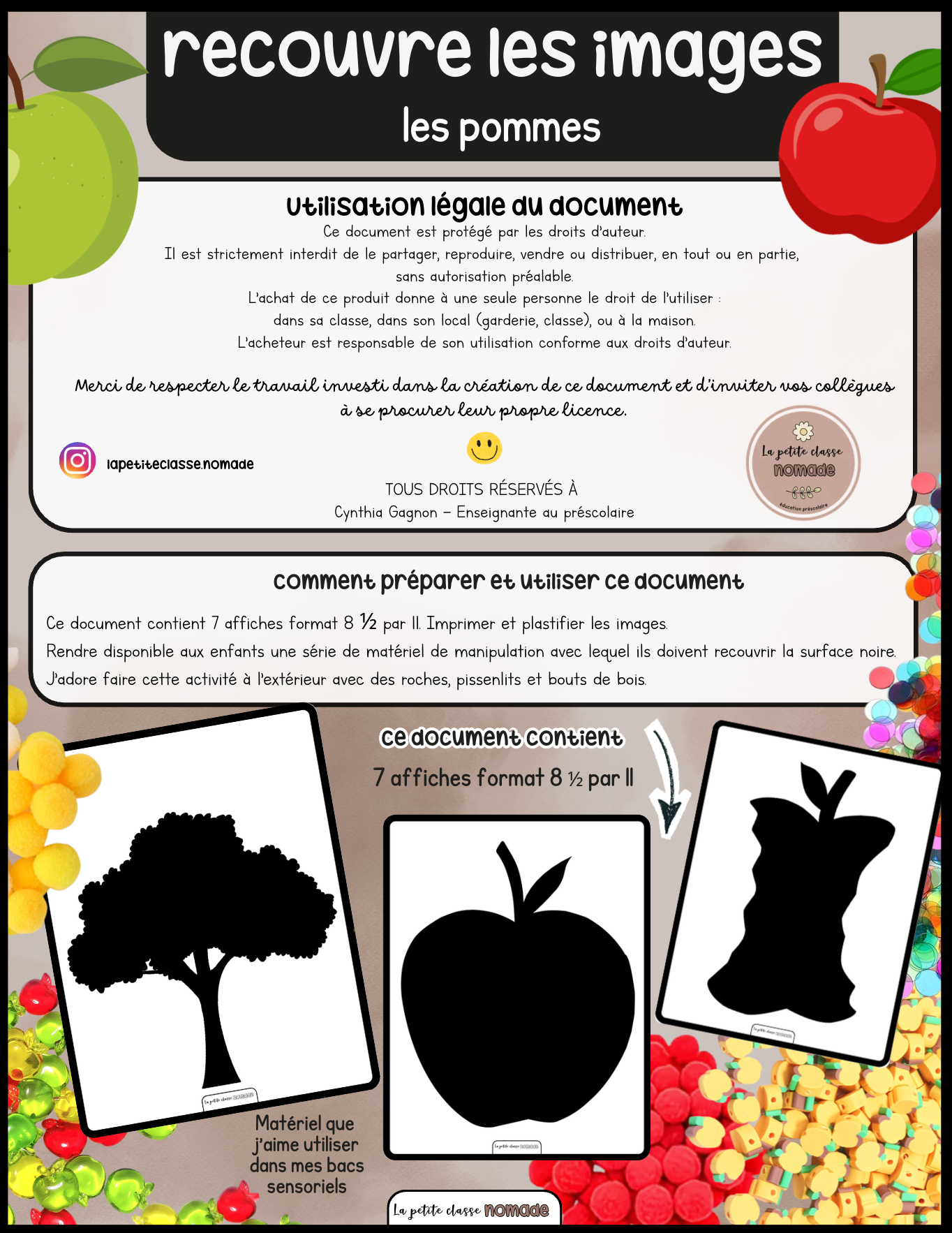 Recouvre les images -  Pommes