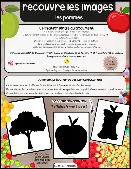 Recouvre les images -  Pommes