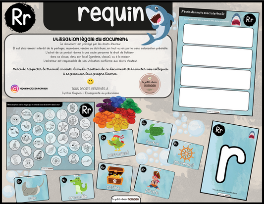 Lettre Rr - Requin