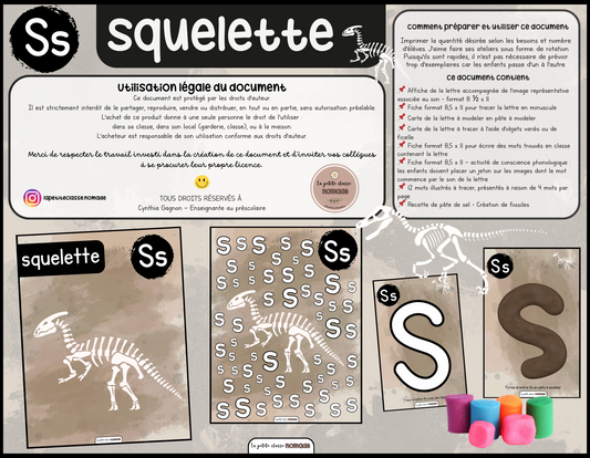 Lettre Ss - Squelette