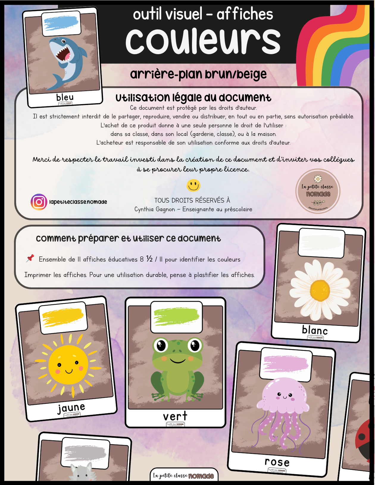 Affiches Couleurs (beige-brun)