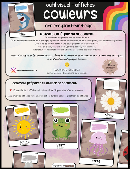 Affiches Couleurs (beige-brun)