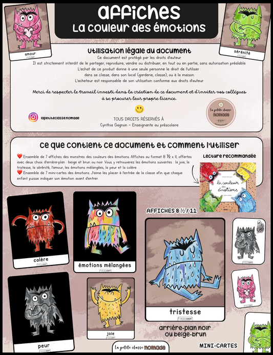 Affiches - La couleur des émotions