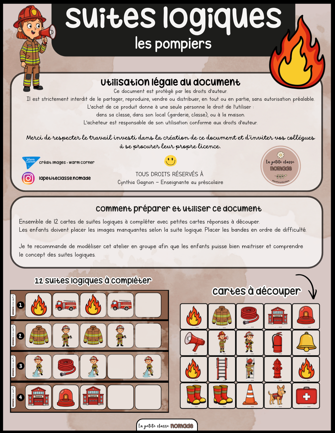 Suites logiques - Les pompiers