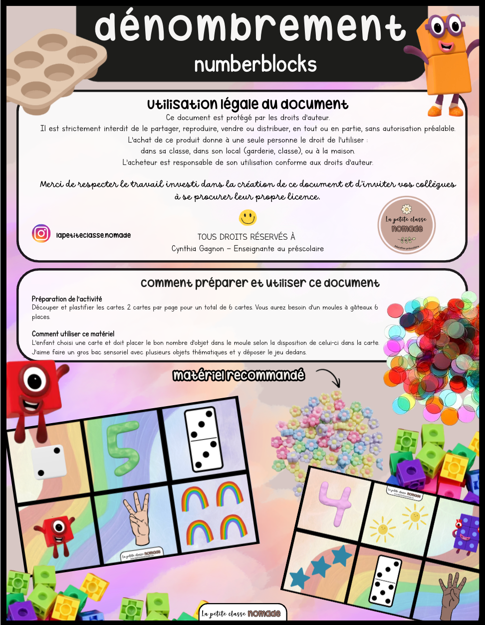 Dénombrement moule à gâteau - Numberblocks