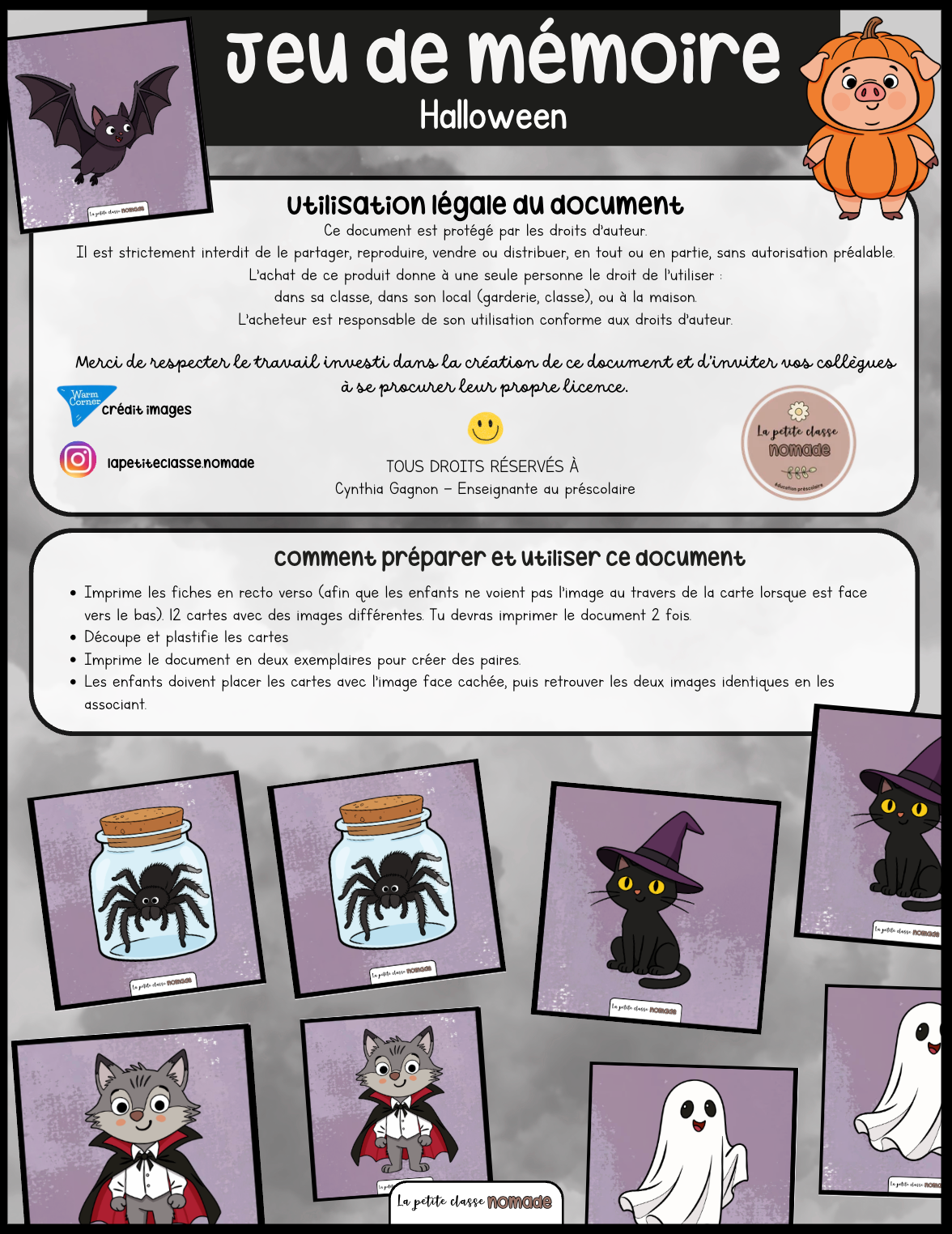 Jeu de mémoire - Halloween