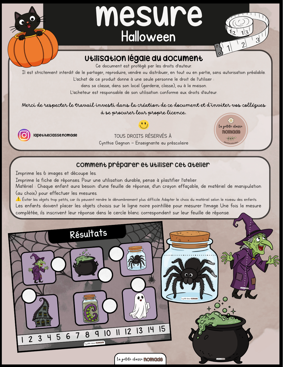 Atelier de mesures - Halloween