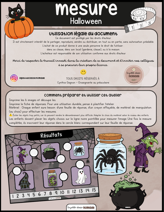 Atelier de mesures - Halloween
