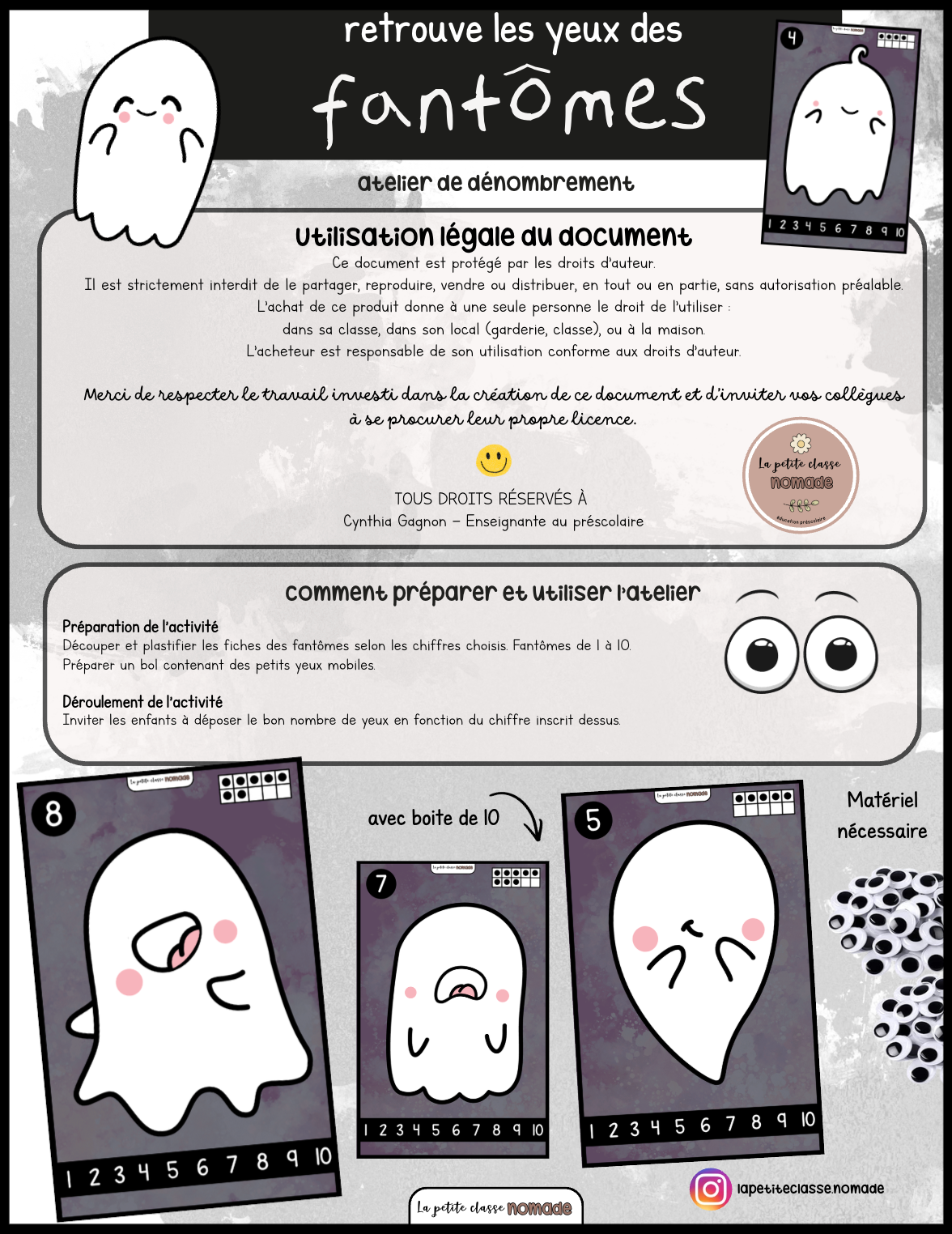 Retrouve les yeux des fantômes - Halloween
