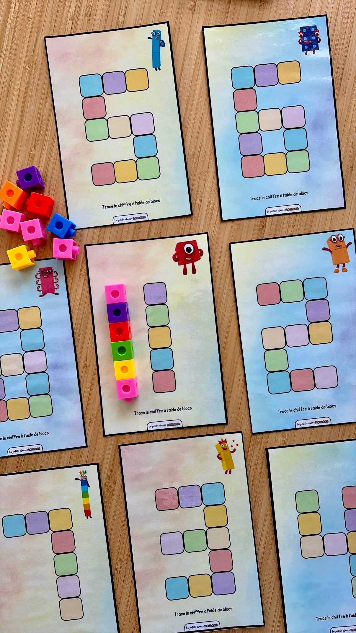 Ensemble de 8 activités-ateliers des Numberblocks