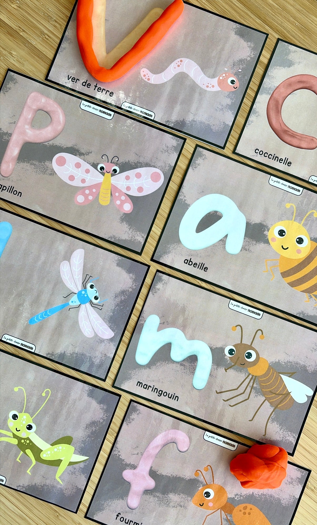 Son initial et pâte à modeler - Insectes