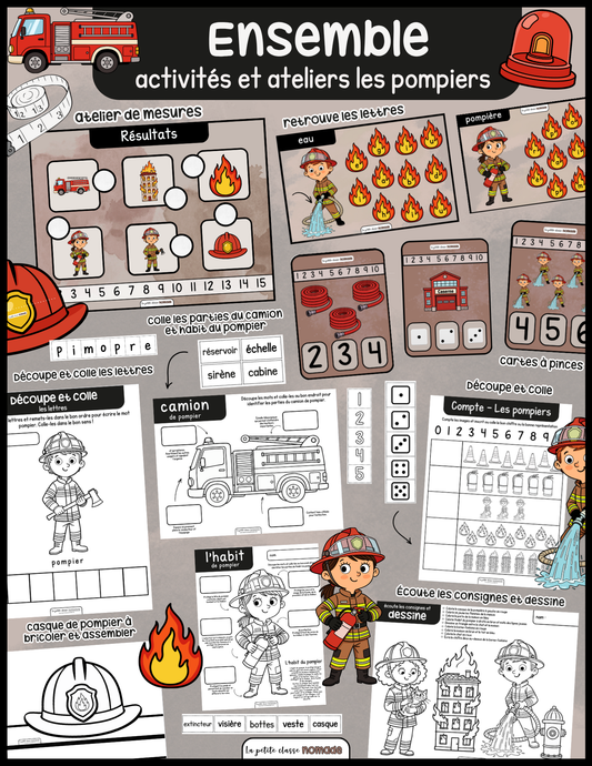 Ensemble activités et ateliers - Pompiers